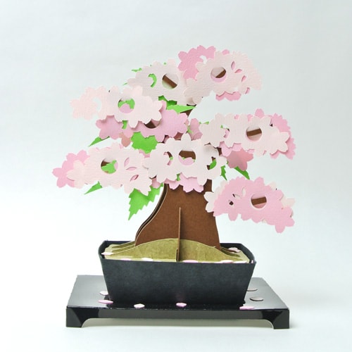kami-bonsai 桜（紙盆栽）